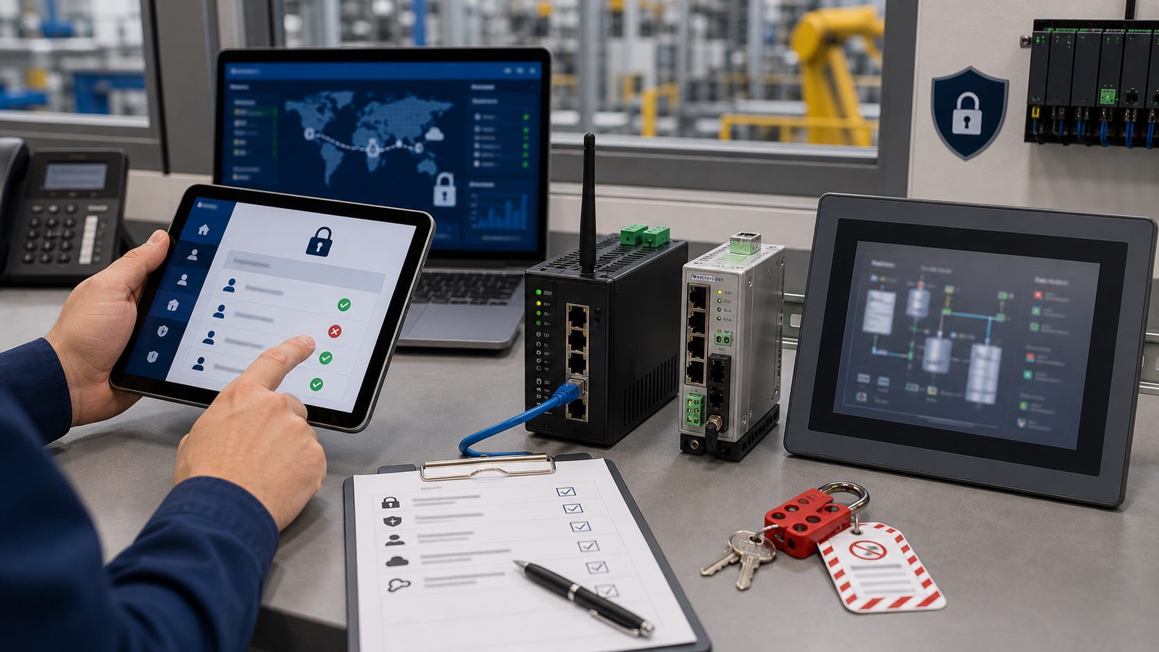 Industrial gateway and remote access permission review