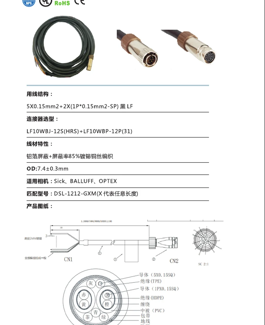 SICK Sensor / Camera Cable